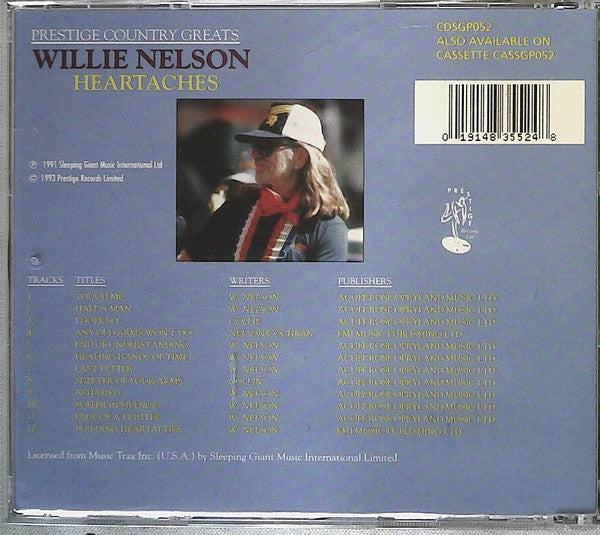 Willie Nelson : Heartaches (CD, Comp)