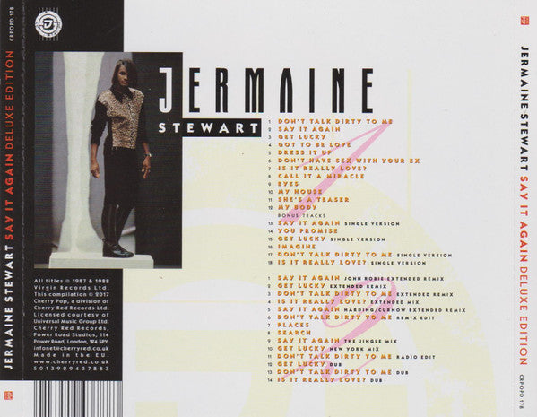 Jermaine Stewart : Say It Again (2xCD, Album, Dlx, RE, RM)