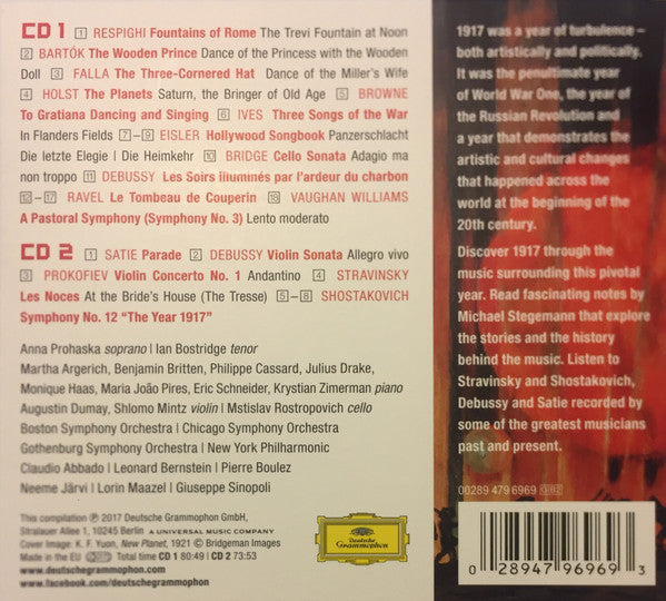 Various : The Year 1917 - Music In Turbulent Times (2xCD, Comp)