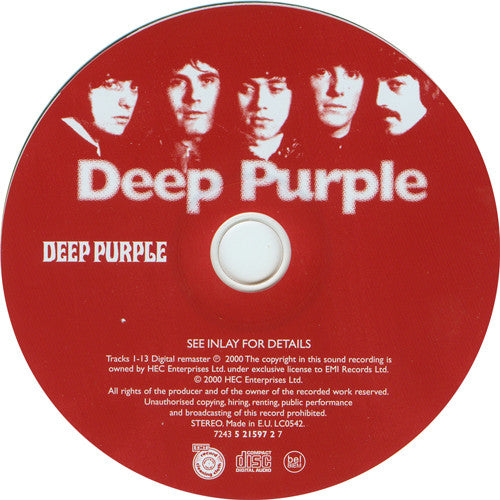Deep Purple : Deep Purple (CD, Album, RE, RM)