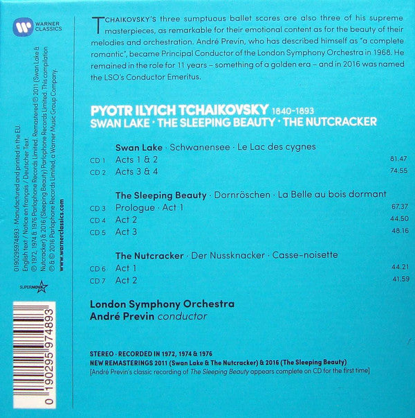 Tchaikovsky* / André Previn, London Symphony Orchestra : Swan Lake / The Sleeping Beauty / The Nutcracker (2xCD, RE, RM + 3xCD, RE, RM + 2xCD, RE, RM + Box, )
