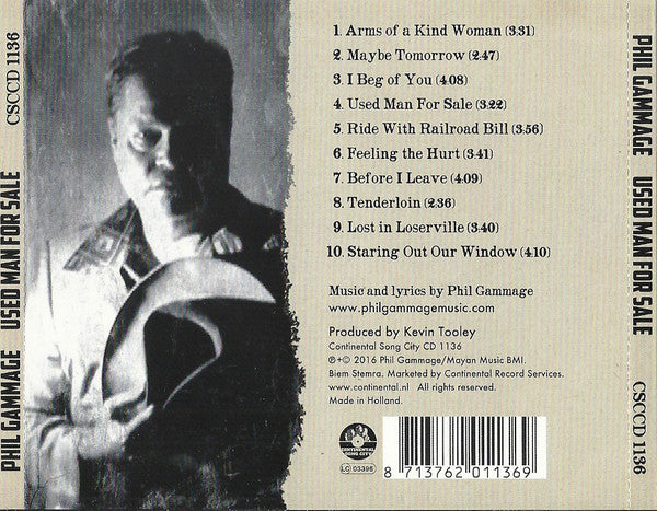 Phillip Gammage : Used Man For Sale (CD, Album)