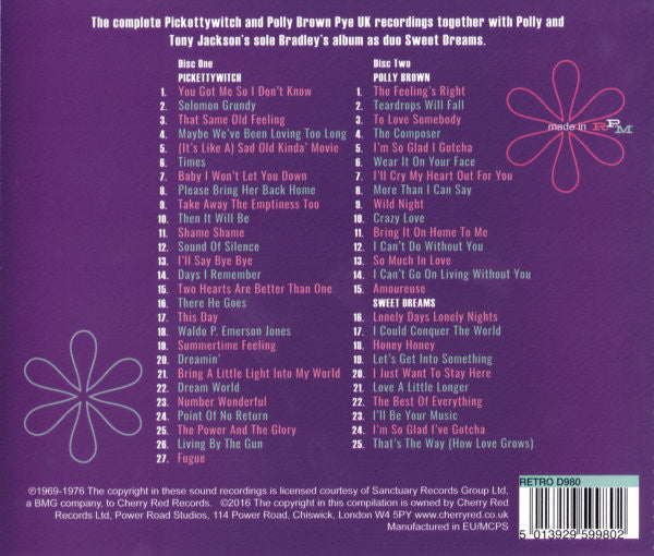 Pickettywitch incl. Polly Brown and Sweet Dreams (3) : That Same Old Feeling - The Anthology 1969-1976 (2xCD, Comp)