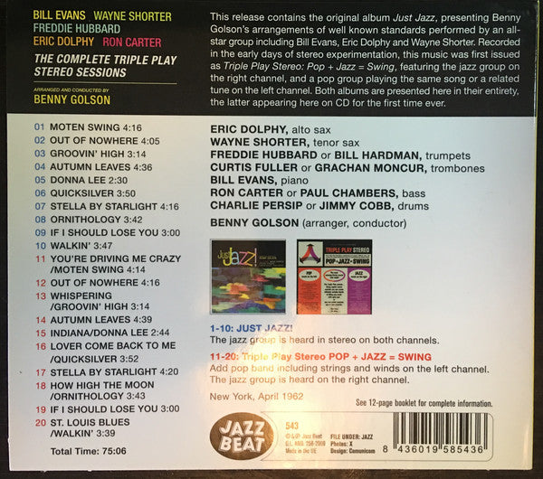 Benny Golson : Just Jazz! (The Complete Triple Play Stereo Sessions) (CD, Comp, Unofficial)