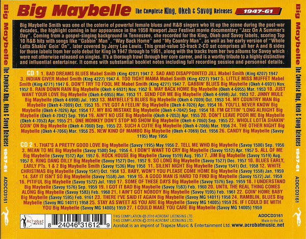 Big Maybelle : The Complete King, Okeh & Savoy Releases - 1947-61 (2xCDr, Comp)