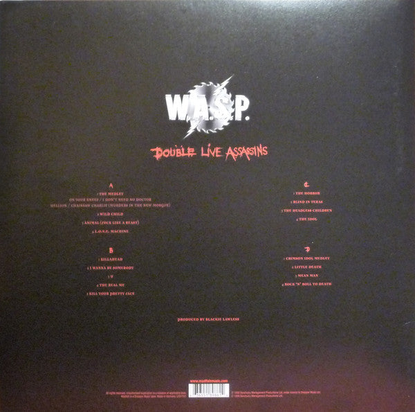 W.A.S.P. : Double Live Assassins (2xLP, Album, RE)