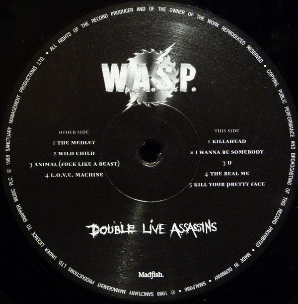 W.A.S.P. : Double Live Assassins (2xLP, Album, RE)