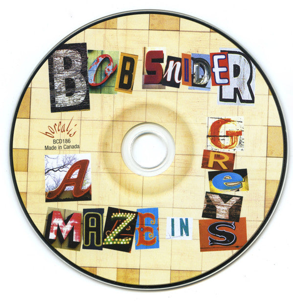Bob Snider : A Maze In Greys (CD, Album)