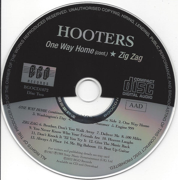 The Hooters : Nervous Nights / One Way Home / Zig Zag (2xCD, Comp, RM)