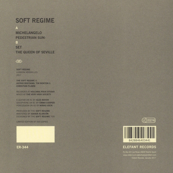 Soft Regime : Michelangelo (7", Single, Ltd, Num)