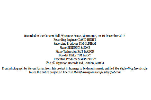 Morton Feldman, George Crumb - Steven Osborne : Palais De Mari / Intermission 5 / Piano Piece 1952 / Extensions 3 / Processional / A Little Suite For Christmas (CD, Album)