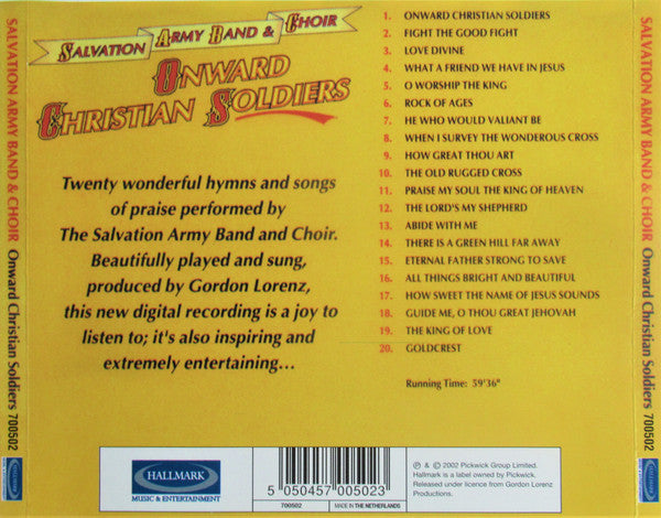 International Staff Band Of The Salvation Army : Onward Christian Soldiers (CD, Album)