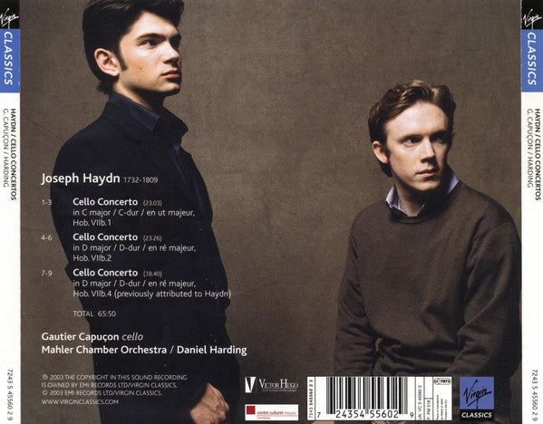 Joseph Haydn - Gautier Capuçon, Mahler Chamber Orchestra, Daniel Harding : Cello Concertos (CD, Album, RE, RP)