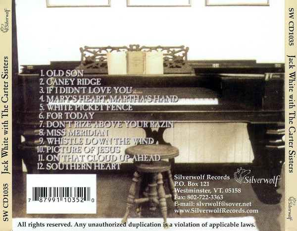 Jacky Jack White With The Carter Sisters : Southern Songbook (CD, Album)