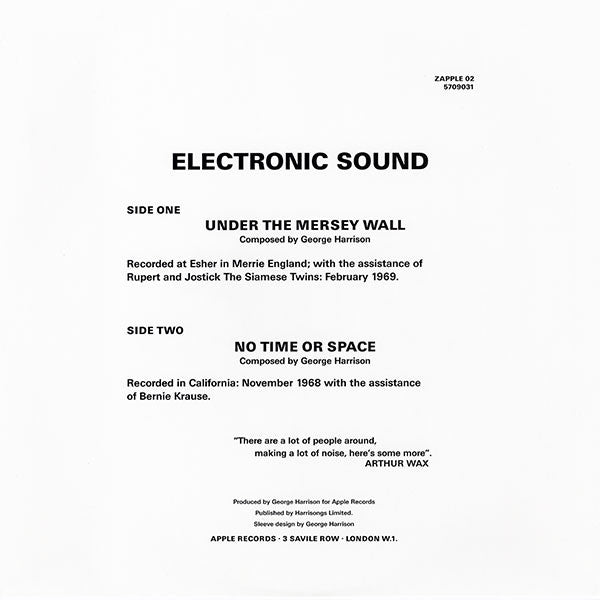 George Harrison : Electronic Sound (LP, Album, RE, RM, 180)