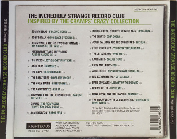Various : The Incredibly Strange Record Club (Inspired By The Cramps Crazy Collection Volume One: Fungus, Stockings, Torture, Beatniks, Robots And Nonsense) (CD, Comp)