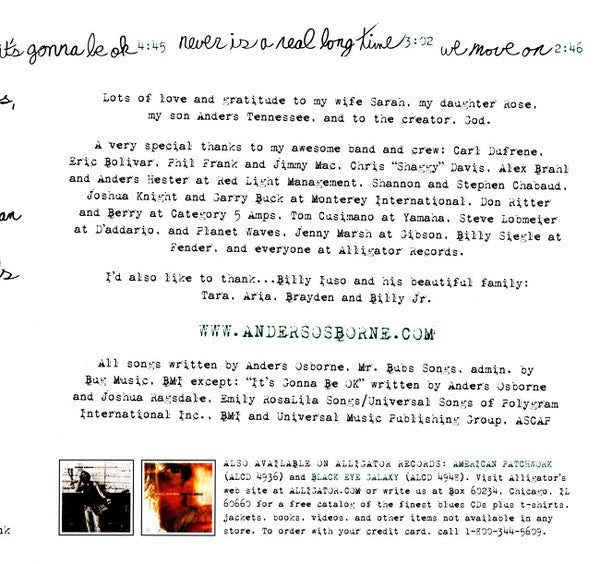 Anders Osborne : Three Free Amigos (CD, EP)