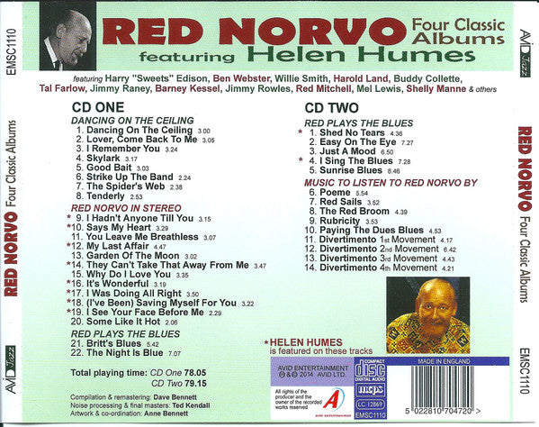 Red Norvo Featuring Helen Humes : Four Classic Albums (2xCD, Comp, RM)
