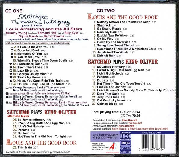 Louis Armstrong : Satchmo, A Musical Autobiography Part 2 & Two Classic Albums Plus (2xCD, Comp, RM, Unofficial)