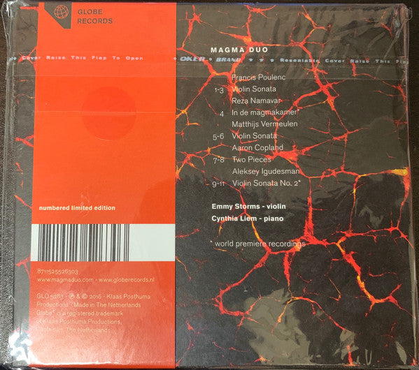 Magma Duo, Francis Poulenc, Reza Namavar, Mathijs Vermeulen, Aaron Copland, Aleksey Igudesman : Poulenc, Namavar, Vermeulen, Copland, Igudesman: Works For Violin And Piano  (CD, Album)