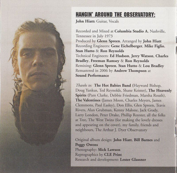 John Hiatt : Hangin' Around The Observatory + Overcoats (CD, Comp, RM)