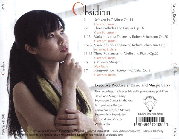 Clara Schumann, Mika Sasaki (2) : Obsidian (CD, Album)
