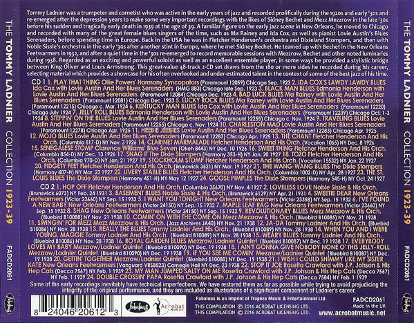 Tommy Ladnier : The Tommy Ladnier Collection 1923-39 (2xCD, Comp)