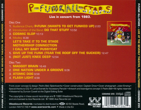 P-Funk All Stars : Live At The Beverly Theater In Hollywood (2xCD, Album, RE)