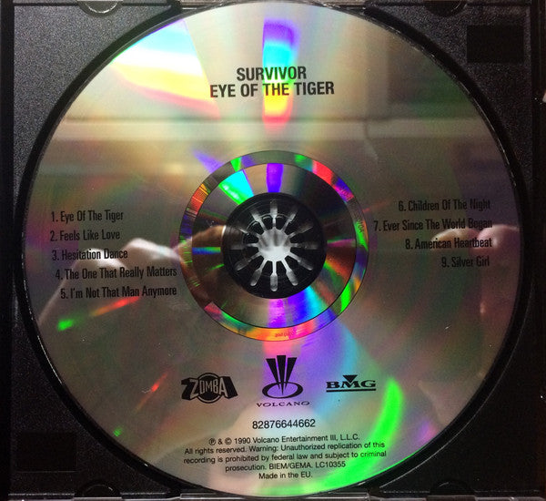 Survivor : Eye Of The Tiger (CD, Album, RE)