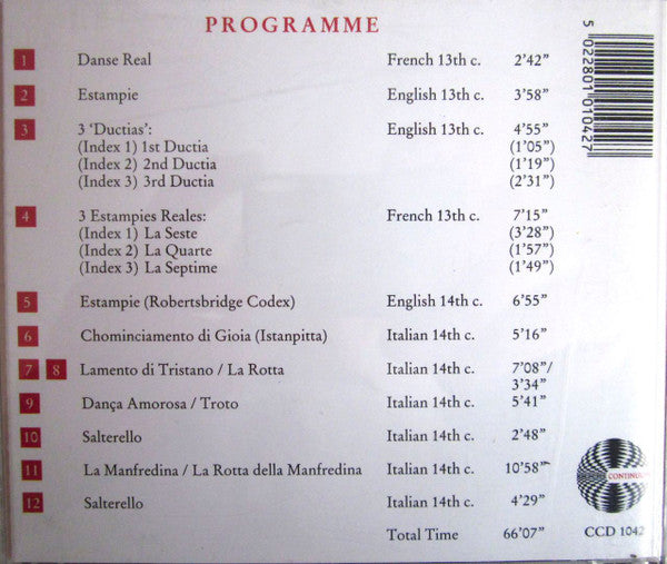 The Dufay Collective : A L'Estampida: Medieval Dance Music (CD, Album)