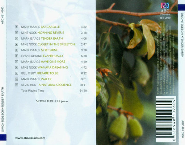 Simon Tedeschi : Tender Earth: Australian Music For Piano (CD, Album)