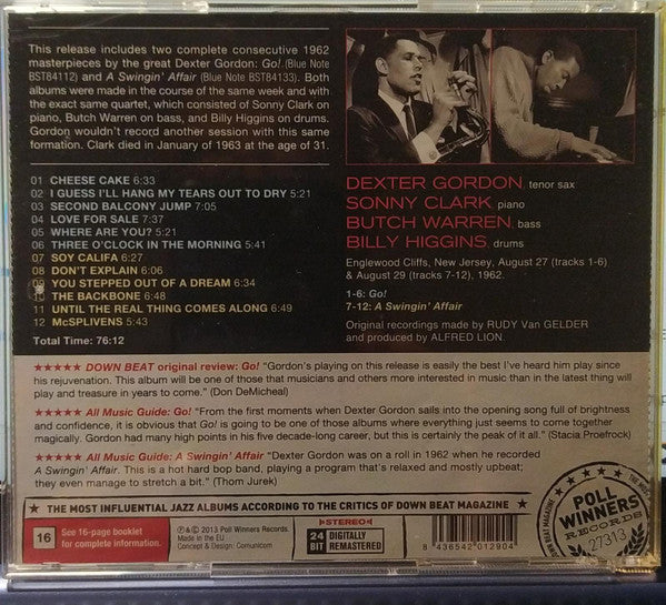Dexter Gordon : Go! + A Swingin' Affair (CD, Comp)