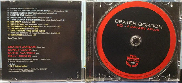 Dexter Gordon : Go! + A Swingin' Affair (CD, Comp)